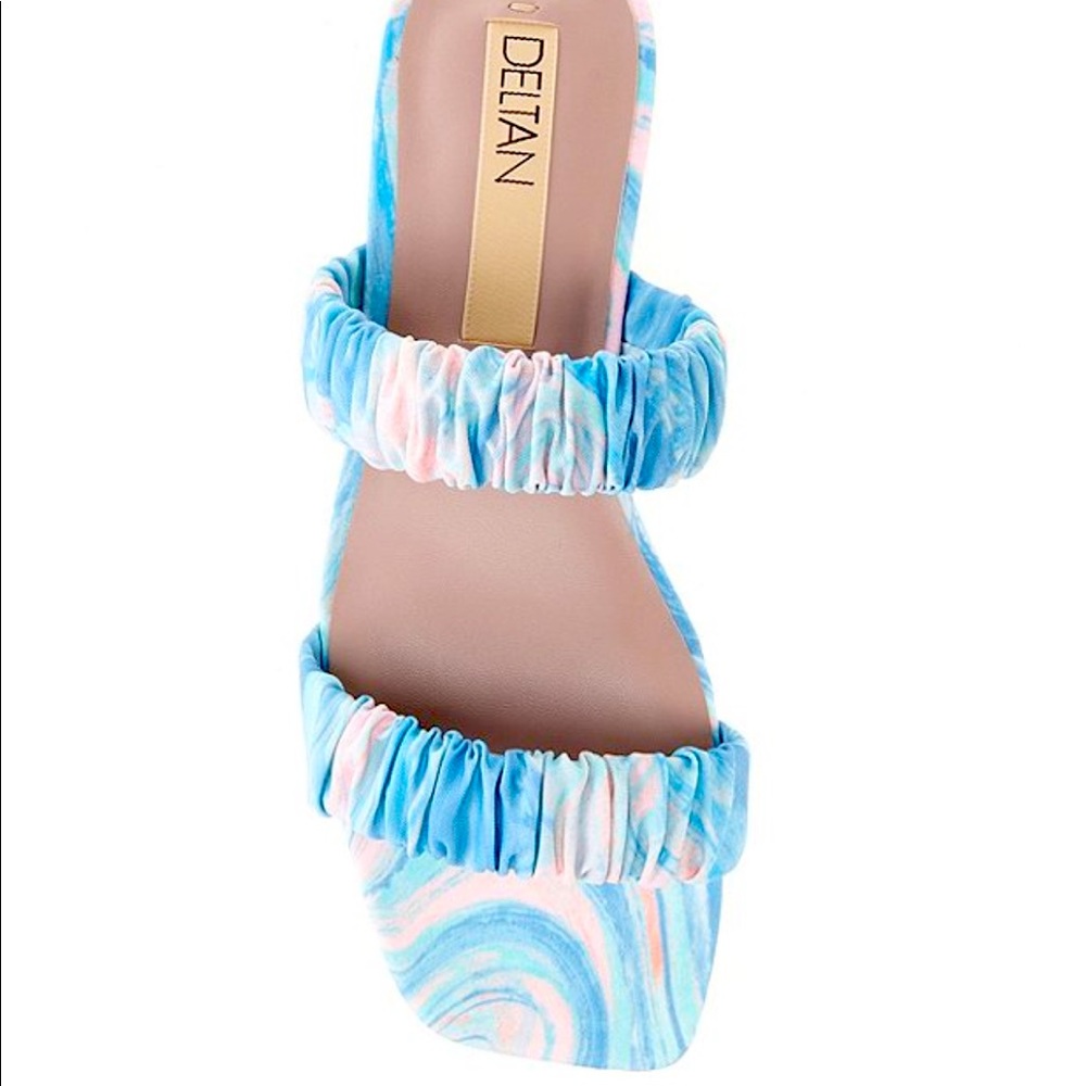 New Deltan Cora Printed Two Band Sandals - Picture 12 of 16